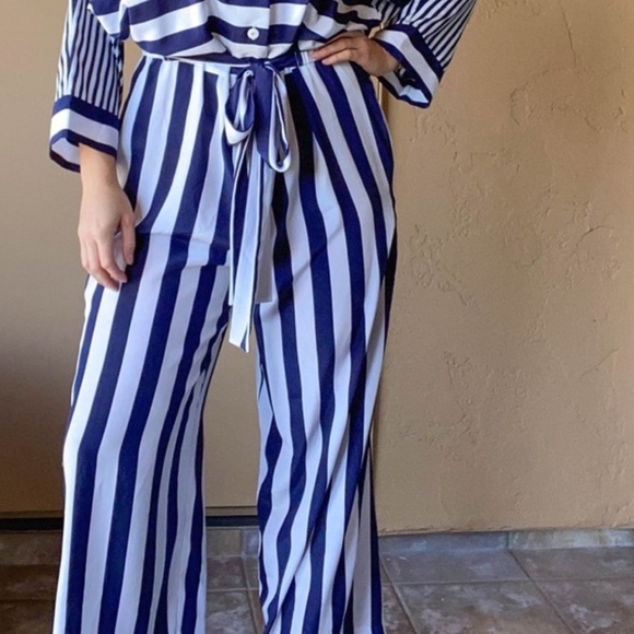 Mollie Parnis Neiman Marcus Vintage Striped Jumpsuit - Picture 14 of 14